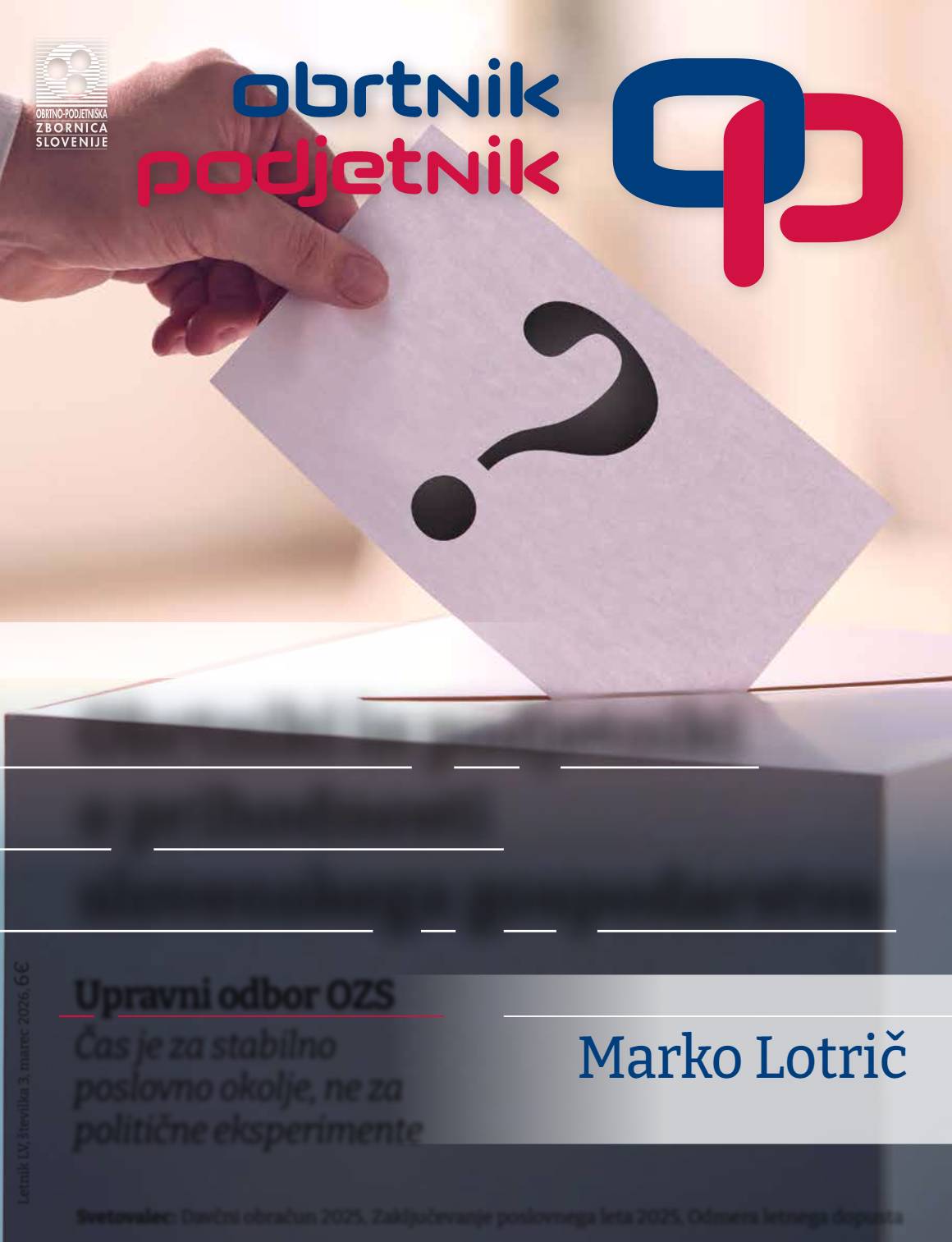 Obrtnik podjetnik marec 2026