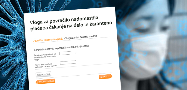 Vloga za povračilo nadomestila plače za čakanje na delo in karanteno